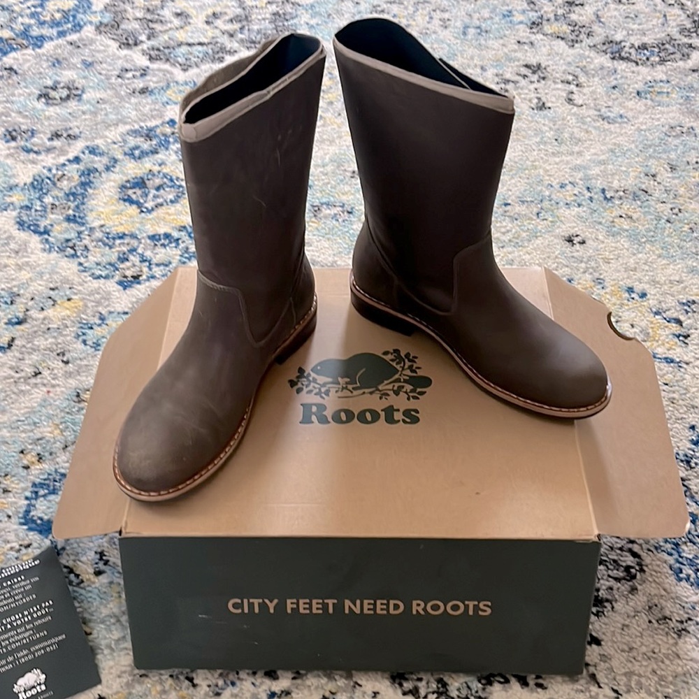 Roots Mid Calf Leather Boot
